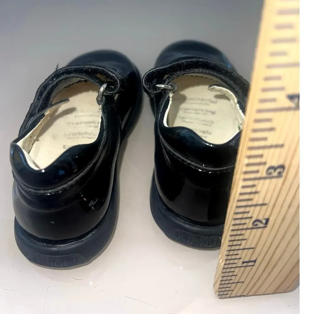 Primigi Italian Girls’ Shoes – Size 21, Black & Beige Patent Leather USA 5